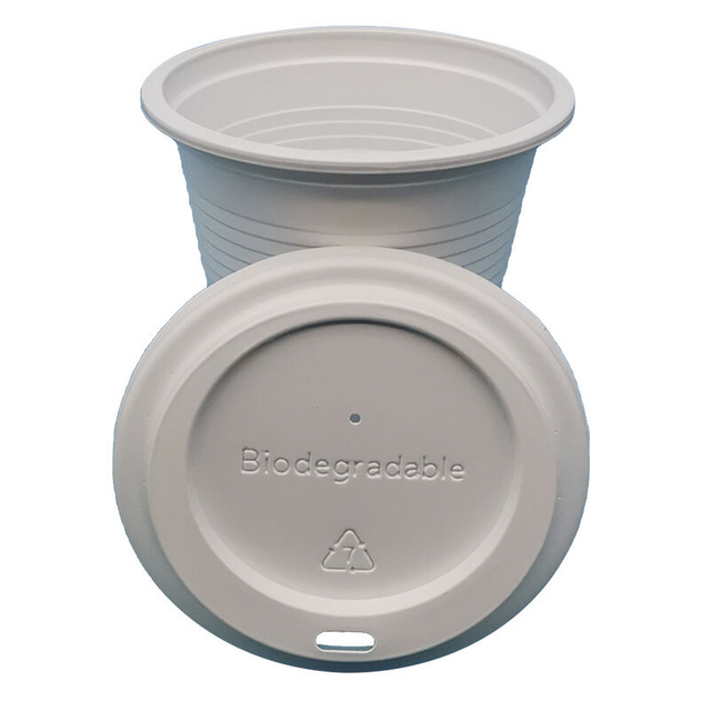 Disposable environmentally friendly biodegradable 100% corn starch disposable coffee cup lid can be customized