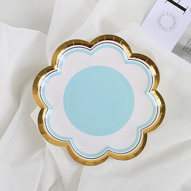 Factory sale Disposable paper plate Party paper plate dessert table cake plate