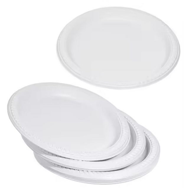 Factory Supply 175ml Biodegradable Unbreakable Round Party Pizza Dish Tray Disposable Corn Starch Plate
