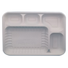 Rectangular Divided One Time Lunch Box 5 Compartment Corn Starch Disposable Degradable Meal Prep Lunch Box Food Container