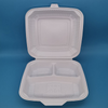 Widely Used 3 Compartment Lunch Take Away Food Container Cornstarch Clamshell