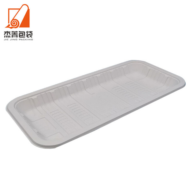 Wholesale Biodegradable Ecofriendly Food Grade Corn Starch Based BBQ Picnic Meat Trays For Outdoors Party