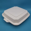 Disposable Barbecue Picnic Food Takeaway Packing Box Biodegradable Corn Starch Food Container 9 Inch Hinged Clam Shell Food Box