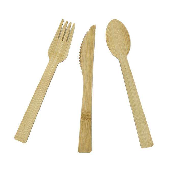 Eco-Friendly Bamboo Reusable Cutlery Bamboo Cutlery Set Wooden Bamboo Knife Fork Spoon Travel Sets