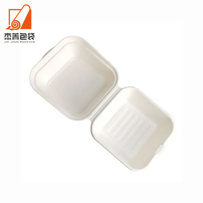 Food Grade Biodegradable Bagasse Compostable Clamshell To Go Boxes Food Container