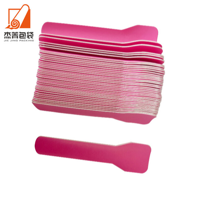 Supplier Wholesale Paper spoon Disposable paper ice cream spoons colored