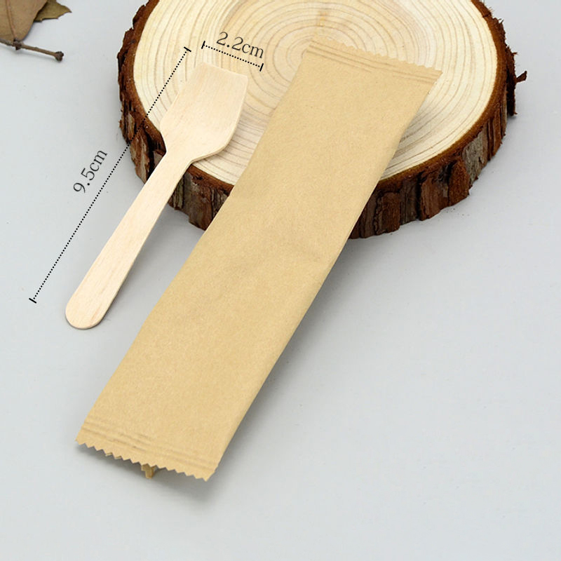 95mm Einweg-Holz besteck Eis löffel Quadratische Schaufel für Party Hand gefertigter Holz löffel für ultimative Eiscreme