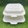 Kompost ierbare mikrowellen geeignete Maisstärke in Lebensmittel qualität 8 Zoll 3-fach Lunch Clam shell Box zum Mitnehmen