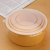 Degradable circular container for gathering salad soup