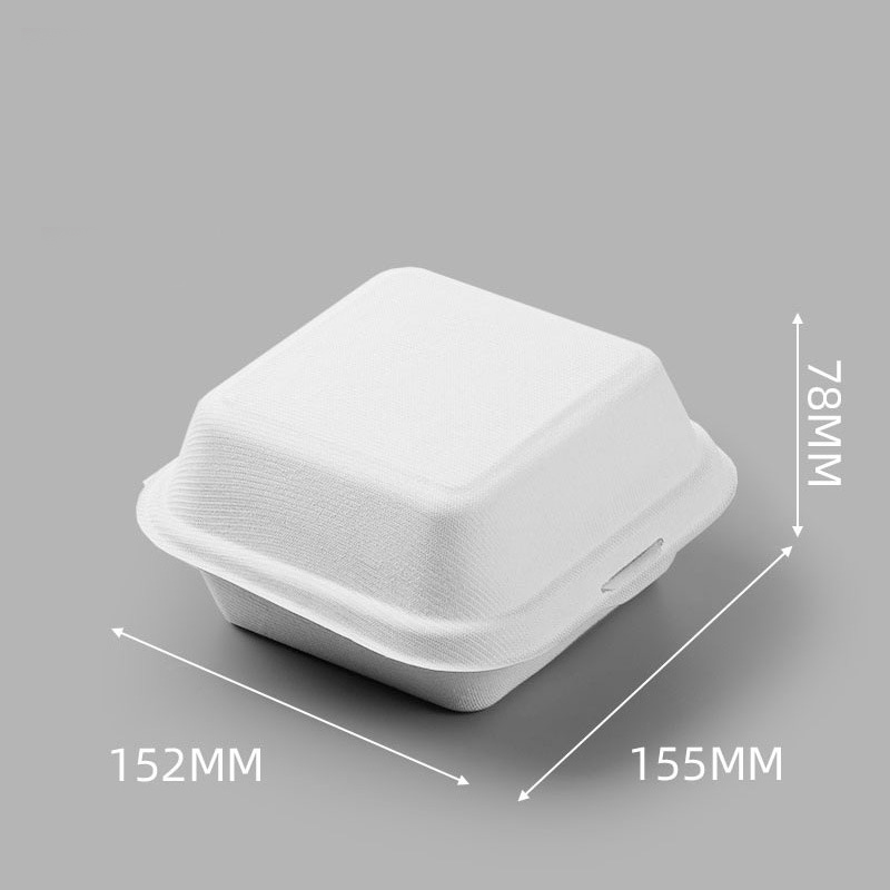 Sugar cane tableware disposable biodegradable tableware lunch box food pulp box