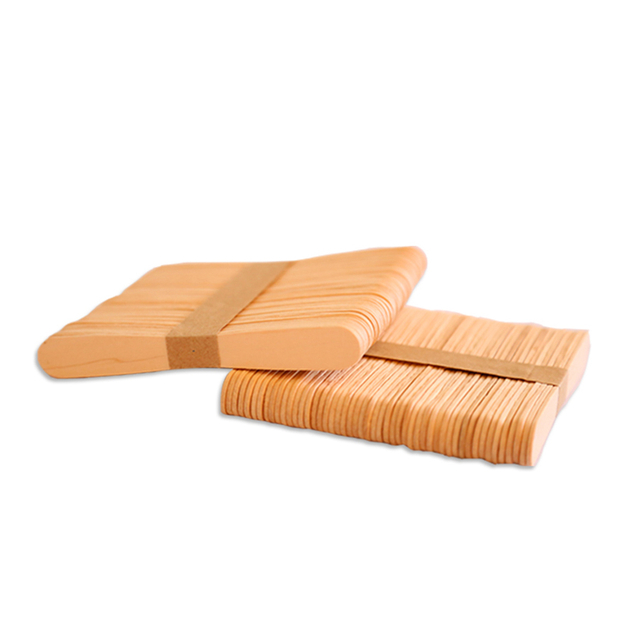 Restaurant Biodegradable Disposable Compostable Paper Wrapped Wood Ice Cream Gelato Spoon