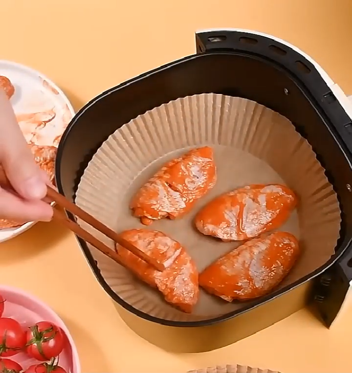 Wholesale air Fryer Food Grade Disposable Paper Liners Round White Kraft air Fryer Paper Bowl