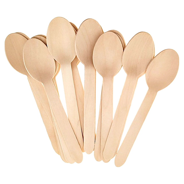Wholesale Eco Friendly Bulk Biodegradable Disposable Birch Wood Fork Knife Spoon Wooden Cutlery Set for Restaurant