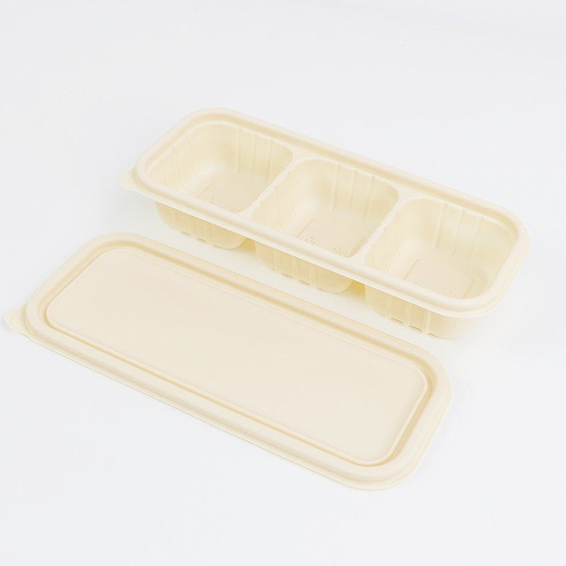 Biologisch abbaubarer Maisstärke-Lebensmittel behälter Einweg-Plastik-Maisstärke zum Mitnehmen Einmalige Essens zubereitung sbox mit Fach