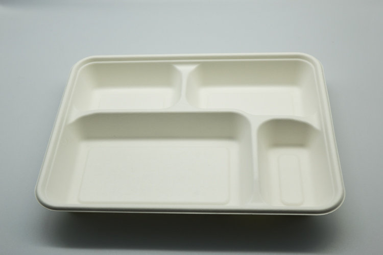 Factory Wholesale 100% Biodegradable Ecofriendly Lightweight Biodegradable Bagasse Paper Plate Food Trays