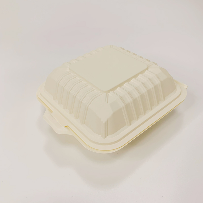 Customizable Logo Corn Starch Lunch Box Biodegradable Food Grade Packaging Container Square Takeaway Box for Cake & Sushi
