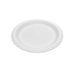 Microwavable 3 Compartments Disposable Corn Starch Plates Environmentally Friendly Round White Plates