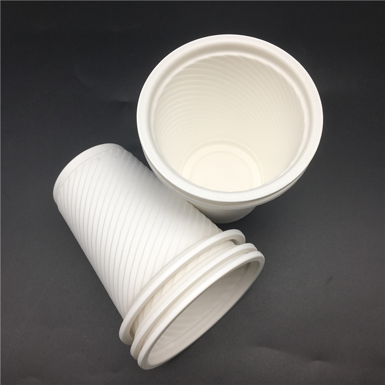 Biodegradable Food Grade Cornstarch Disposable Drinking Coffee Cup 