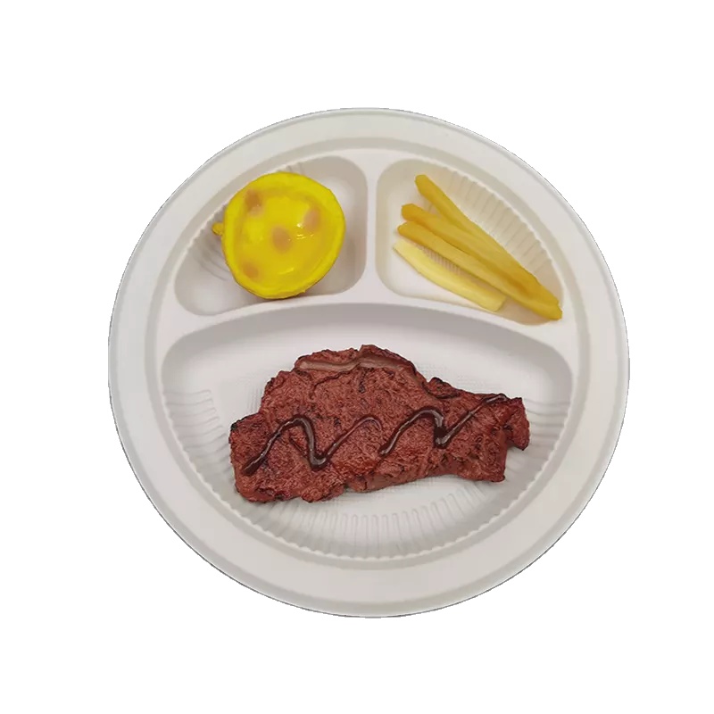 Customizable Disposables Recyclable Biodegradable Corn Starch Food Tray for Parties and Camping with Pulp Lid