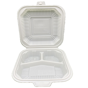 Kompost ierbare Einweg-Maisstärke-Lunch-Clamshell-Box