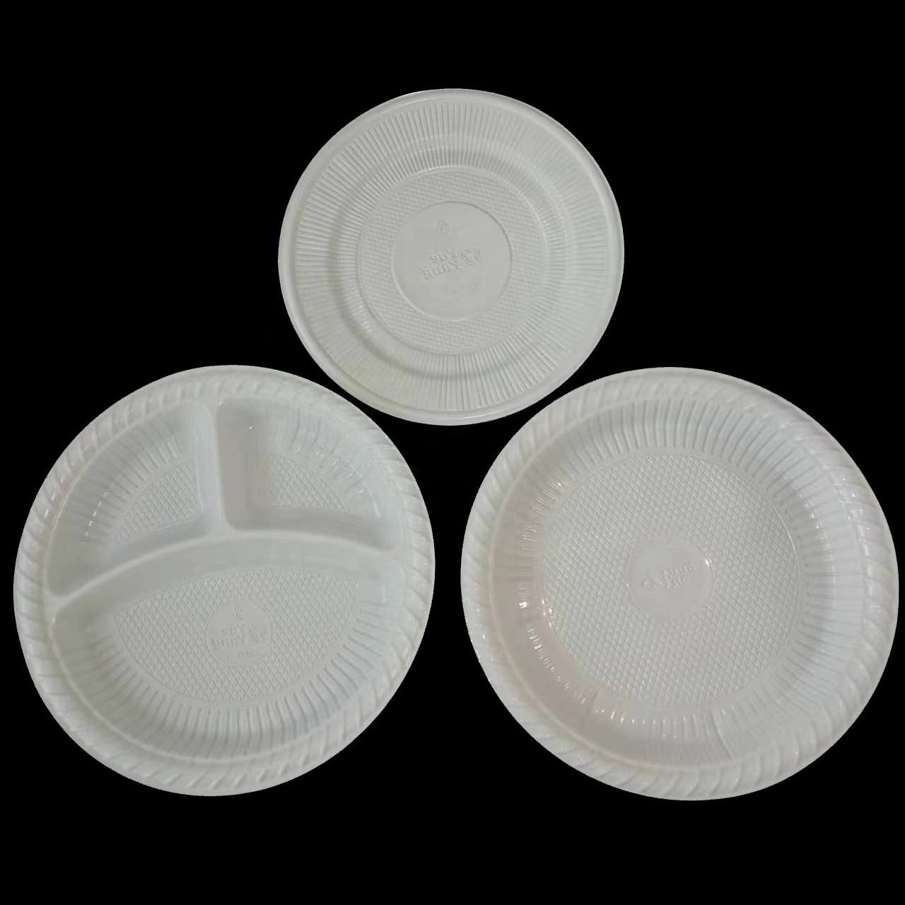 Biodegradable Disposable 6 7 9 Inch Cornstarch Corn Starch CPLA Plastic Round Plates Plastic Plates for Wedding