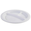 Disposable Eco Sectional Round Party Divider Super Rigid Cornstarch Bagasse Compartment Dinner Biodegradable Plates
