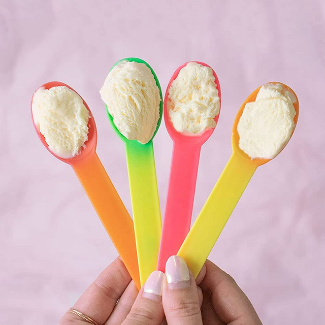 Factory Price Different Types of food Quality Biodegradable cornstarch yogurt Ice Plastic spoon Cheese spoon