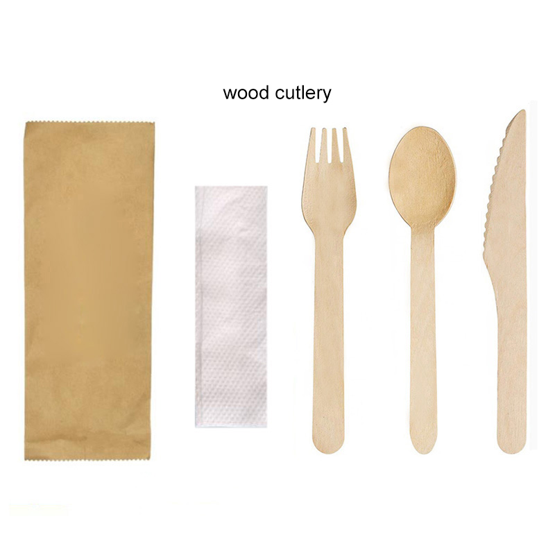 Restaurant Disposable Cutlery Wooden Spoons Wood Knife Fork Spoon