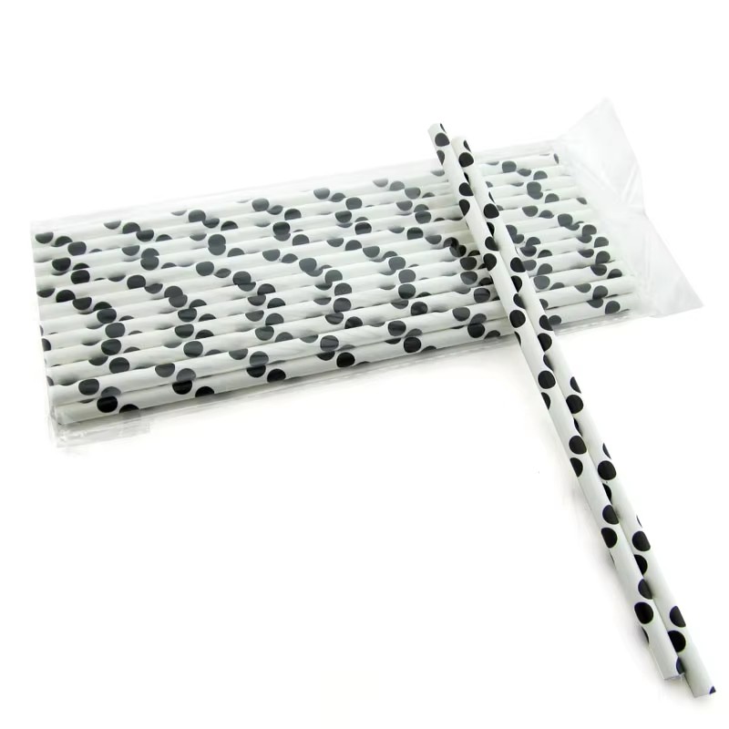 Biodegradable Paper Drinking Straw Colorful Customized Printed Straws
