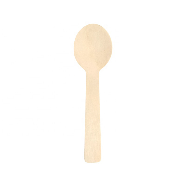 Biodegradable Disposable Wooden Ice Cream Spoon 