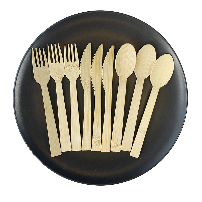100% Biodegradable Factory Price Single Use Fork Spoon and Knife Suitable Cutlery for Restaurant Camping