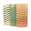 Customized Strip Mix Printed Colors Dot Striped Paper Straws