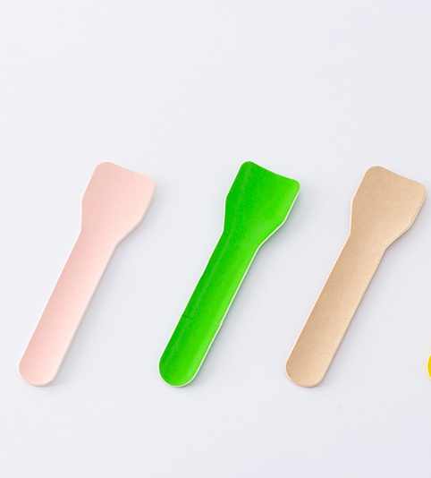 Paper Ice Cream Spoon Eco Friendly Biodegradable Compostable Ice Cream Spoon