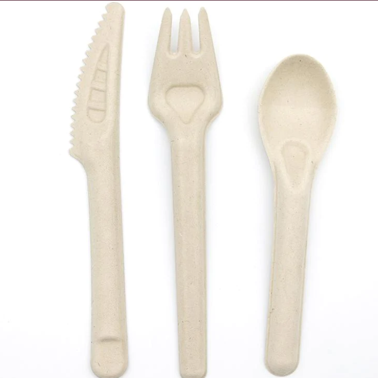 Customized Disposable Sugarcane Soup Spoon Eco Friendly Soup Spoon Biodegradable Cutlery for Restaurant