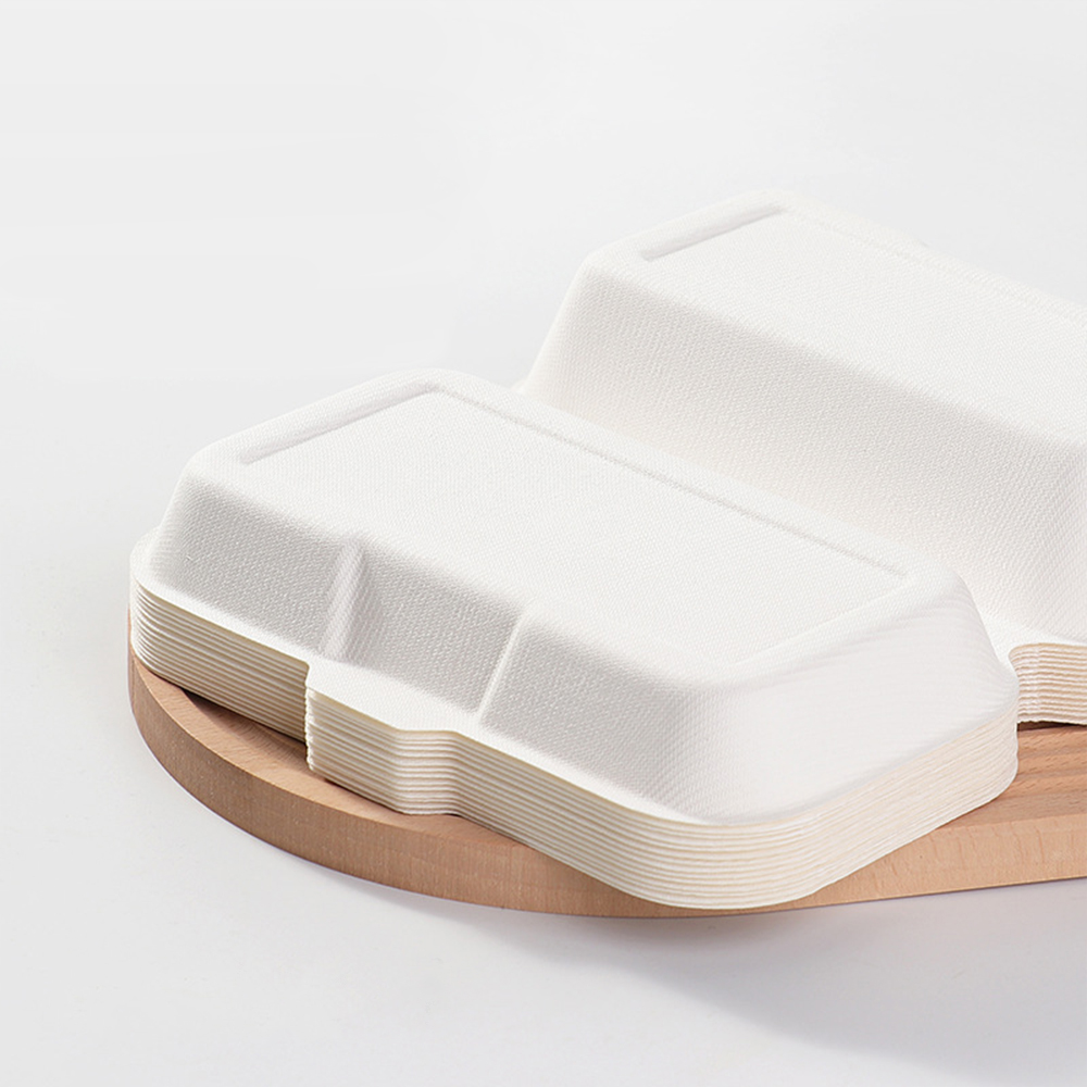 New Disposable Bagasse Folding Box Hot Dog Box Design Sense Degradable Eco-friendly Safe 100% Compostable Fast Food Packaging