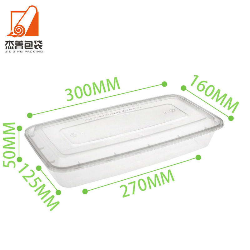 Customize to Go Takeaway Lunch Box Disposable Bento Box Meal Prep Disposable Plastic Food Container with Lid Microwave