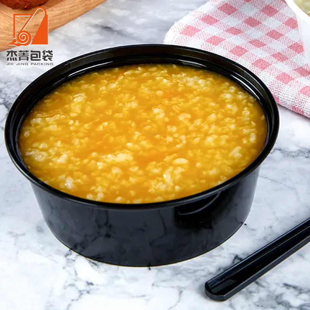 B450 ML Clear Take Out Pp Soup Bowl Noodle Disposable Plastic Restaurant Round Microwavable Leakproof Food Containers With Lid