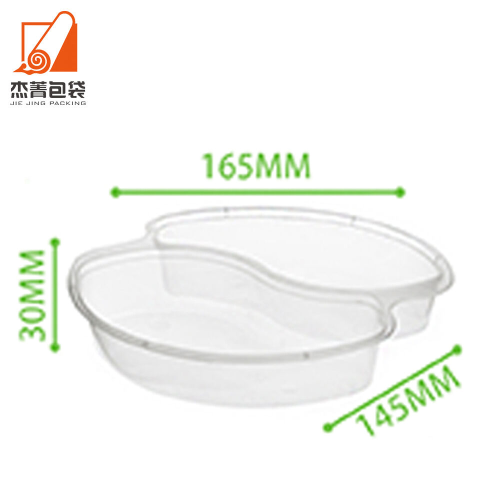 Disposable Double-layer Sandwich Compartment Plastic Takeaway Lunch Box Individually Lined Tray Without Lid Box