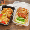 1000ml American Style Disposable Plastic Box With Lid Rectangular Shape Salad Container
