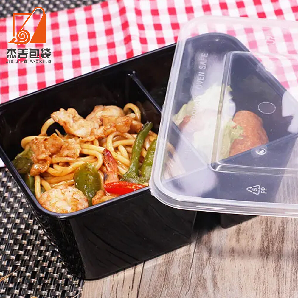 ODM/OEM Catering Plastic Microwave Safe 2 Compartment Take Away Disposable Bento Lunch Box