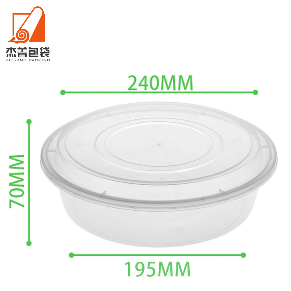 New Take Away and Microwave Safe B2000 Round Box Plastic Food Container
