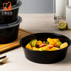 300ml Supermarket Disposable Plastic Large Size Round Box Salad Meal Vegetable Food Storage Bowl Container