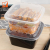 Wholesale Plastic Food Grade Container Bento Packaging Take Away Disposable square Lunch Box