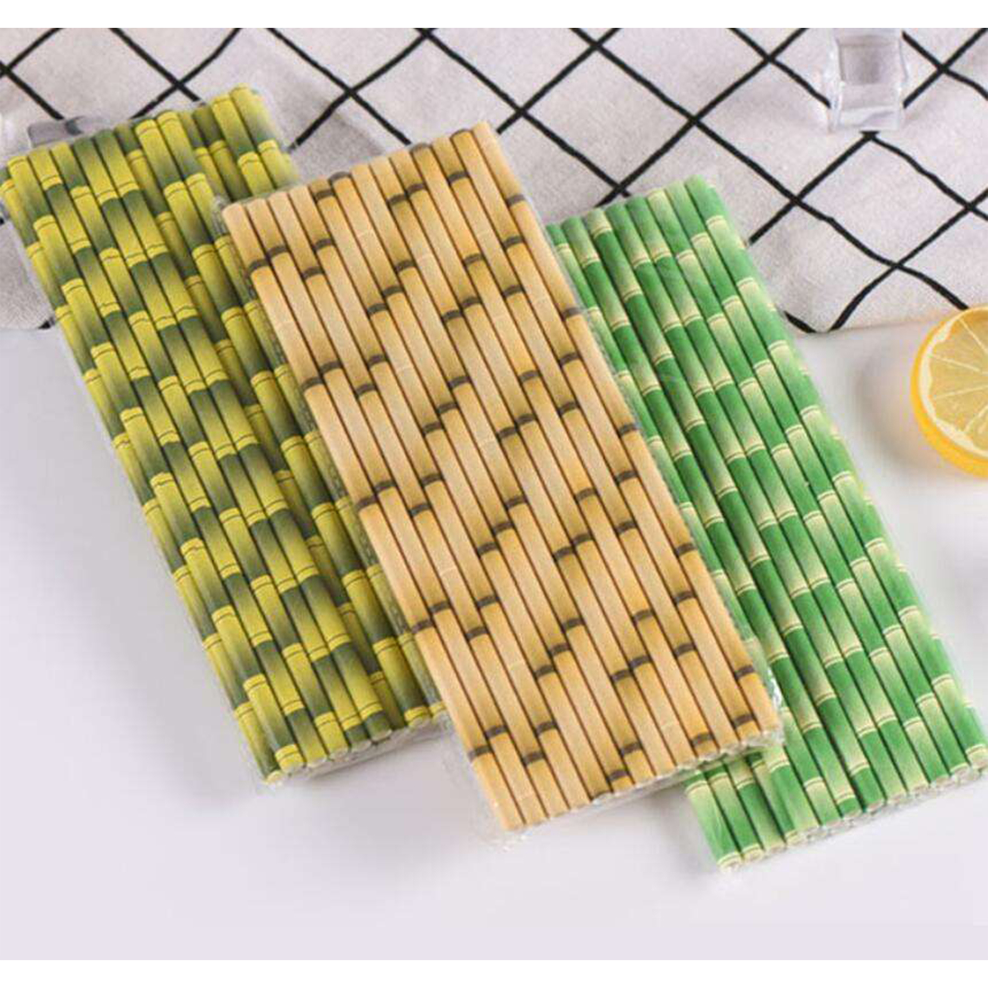 Environmental protection Paper straw Brown bamboo paper straw, biodegradable drinking straw