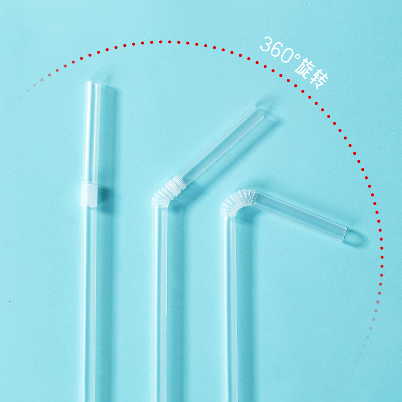 210mm Flexible Pink Straw Eco-Friendly Biodegradable Disposable Plastic Straws Party Drinks 6mm Diameters Straight