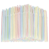 PP Flexible Straw Disposable Plastic Bending Straws Black 6mm