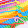 Colorful Disposable Flexible Plastic Straws Beverage Juice Creative Design Individually Wrapped Plastic Drinking Straws