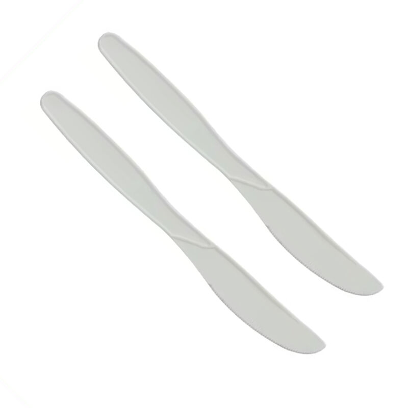 Eco Friendly Disposable Knife Flatware Sets Cornstarch Knife Fork And Spoon Food Grade Cornstarch Cutlery