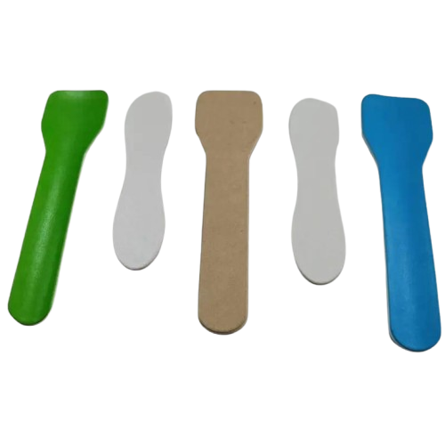 Hot Selling Creative Paper Spoon Dessert Coffee Cake Scoop Square Spatula Biodegradable Paper Spoon