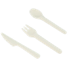 Biodegradable Compostable Sugarcane Bagasse Paper Cutlery Fiber Pulp Fork Knife Spoon Cutlery